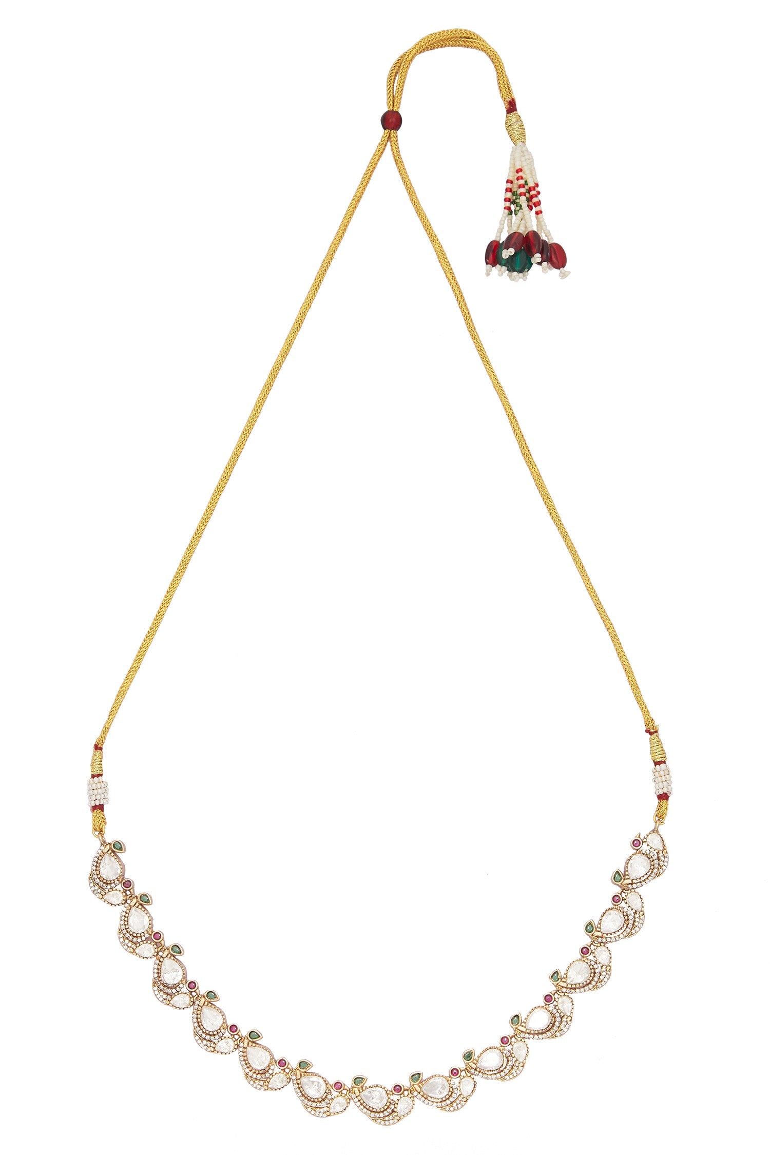 Stone Embellished Bird Necklace Set 