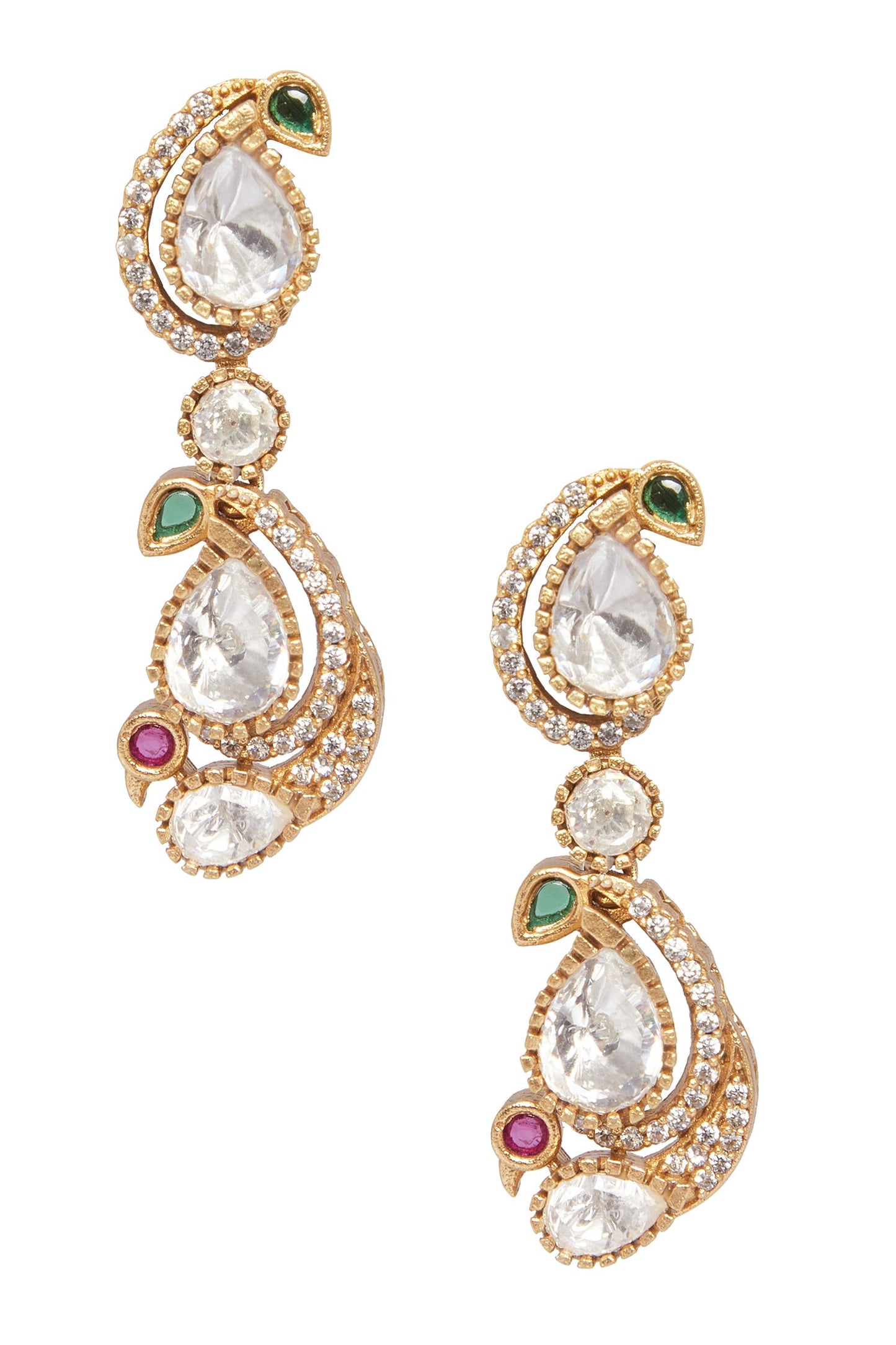 Stone Embellished Bird Necklace Set 