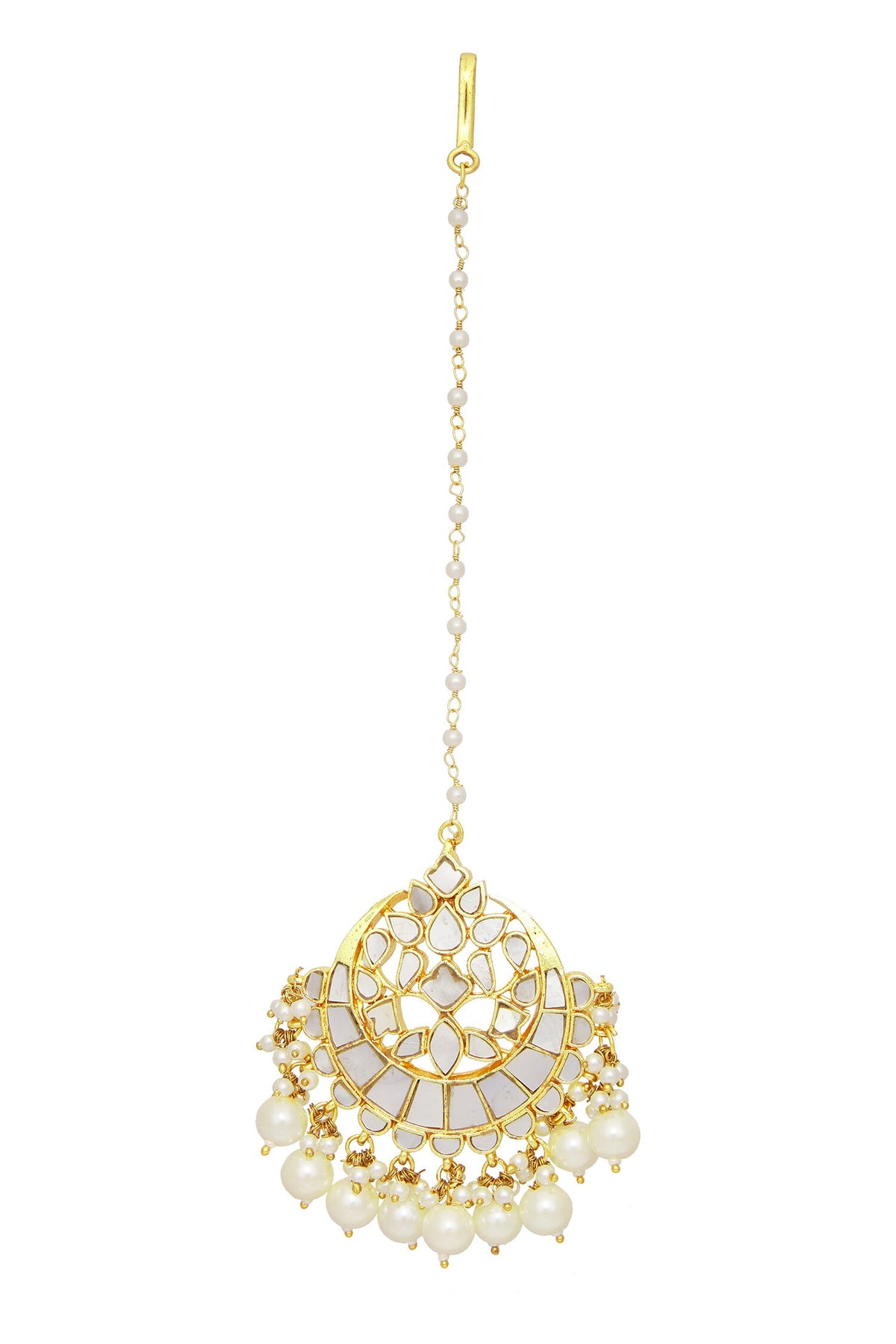 Kundan Embellished Chaand Tikka 