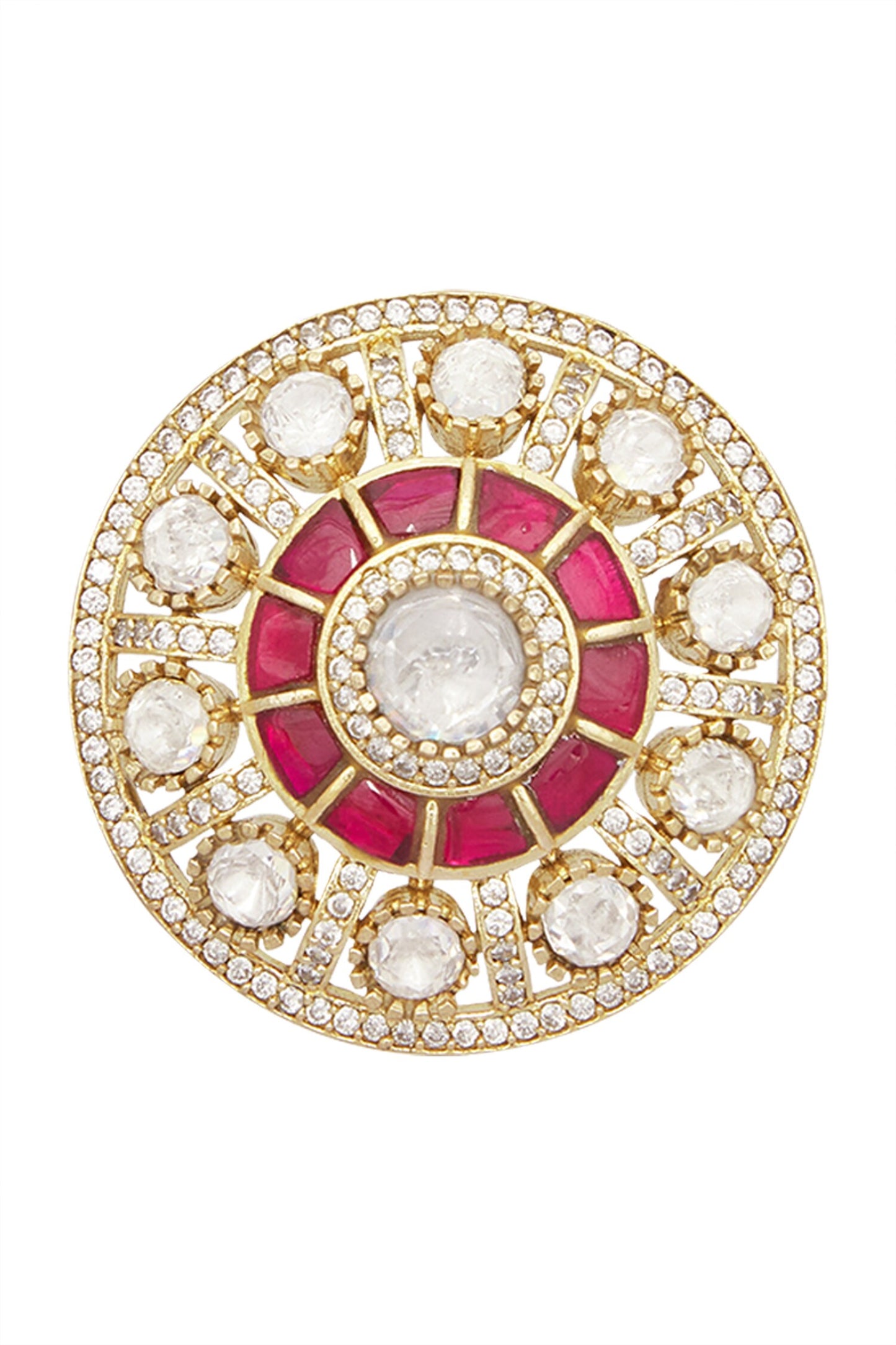 Ruby Stone Embellished Studs 