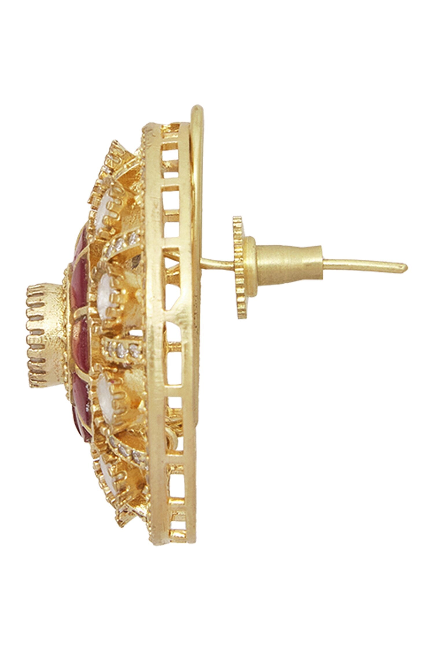 Ruby Stone Embellished Studs 