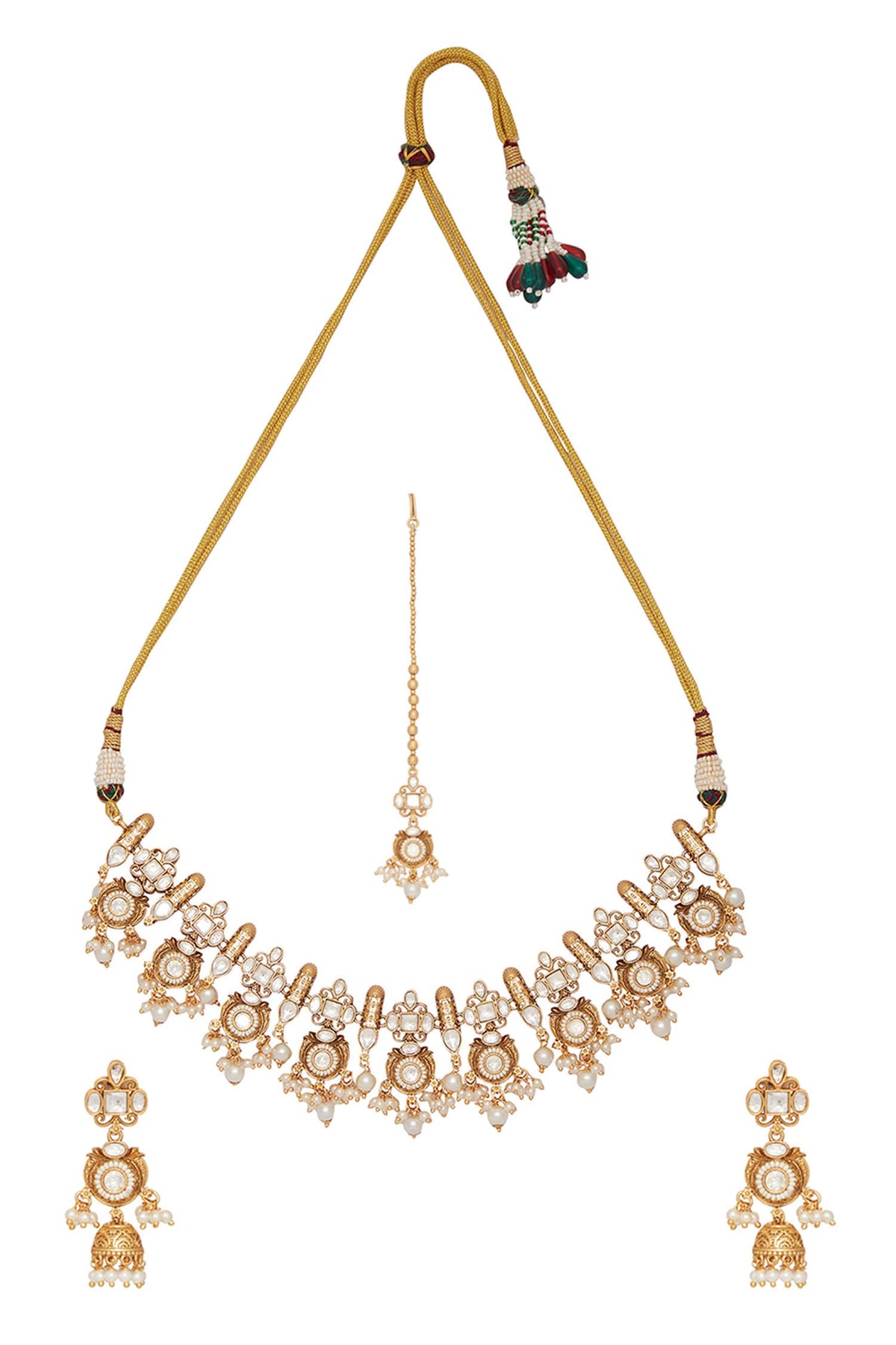Polki Embellished Necklace Set 