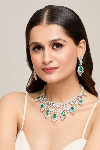 Leaf Carved Necklace Set 
