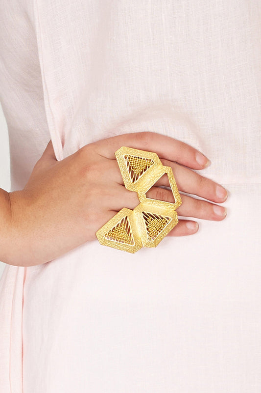 Triangle Carved Ring 