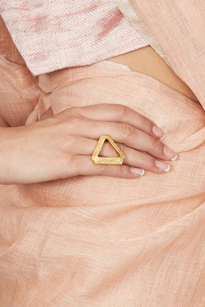 Triangle Shaped Ring 2 Pcs Set 