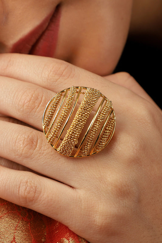 Bead Cutwork Embellished Ring 