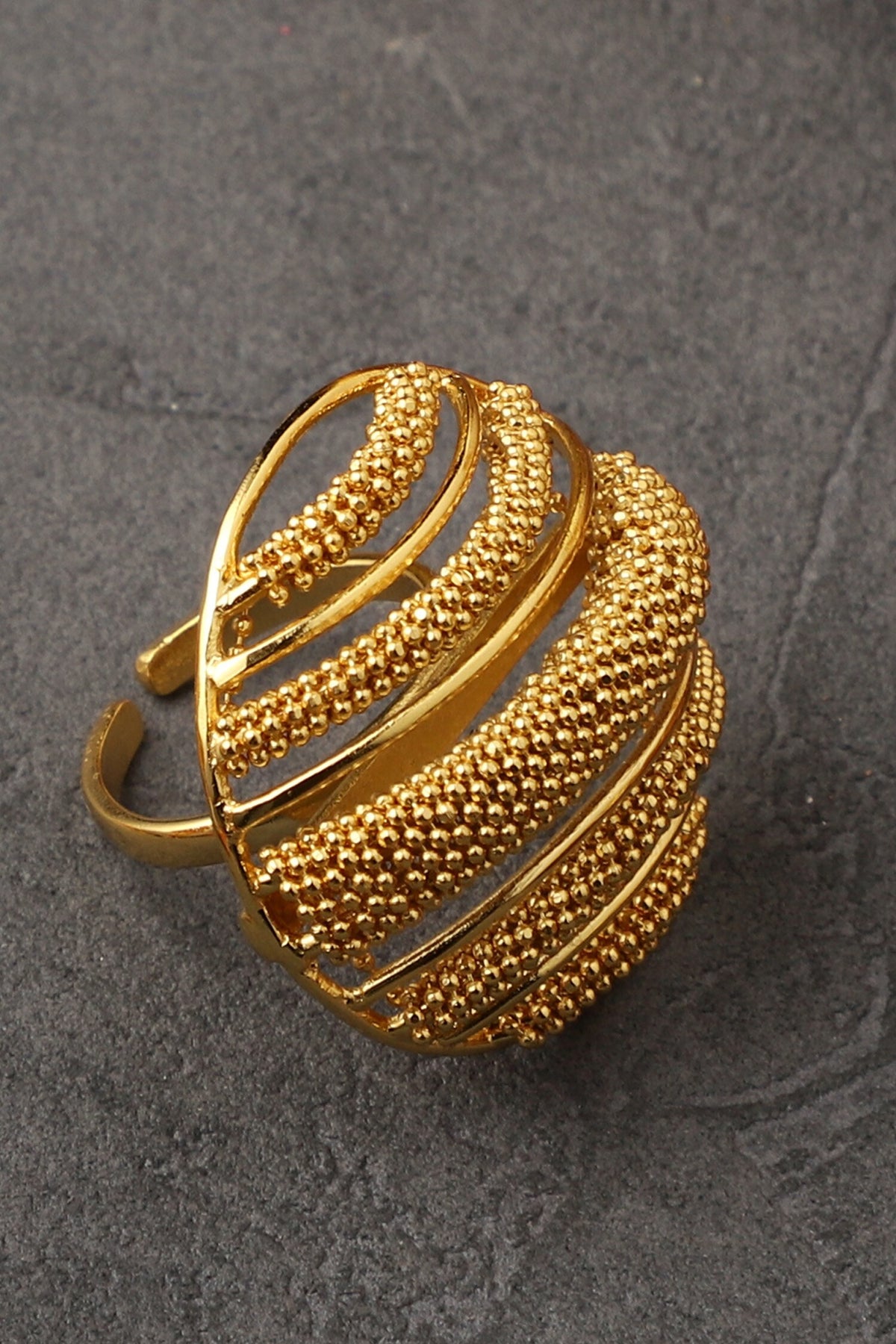 Bead Cutwork Embellished Ring 