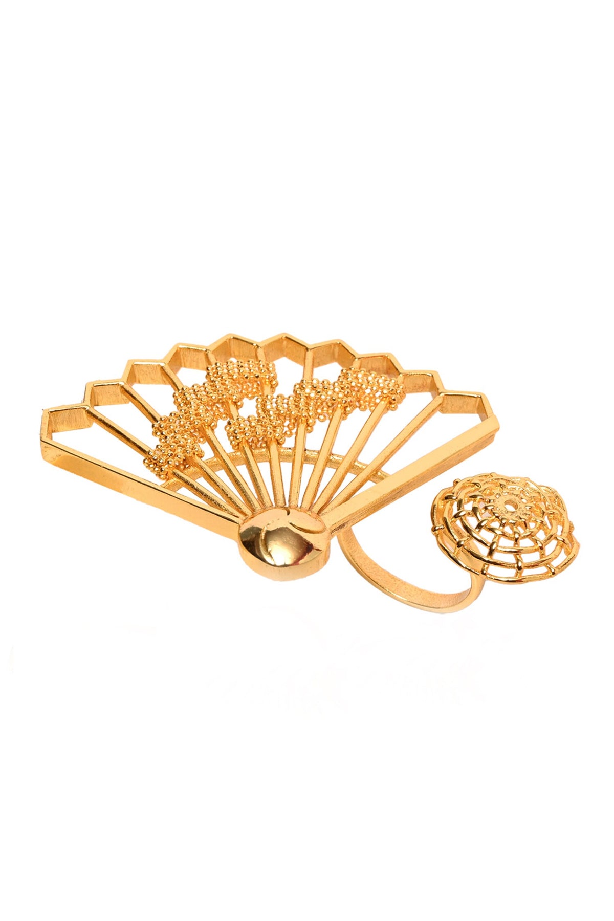 Cutwork Fan Double Motif Ring 