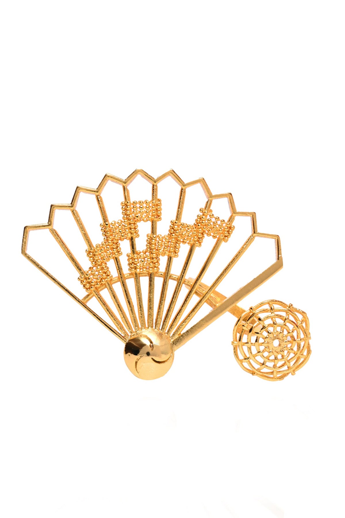 Cutwork Fan Double Motif Ring 
