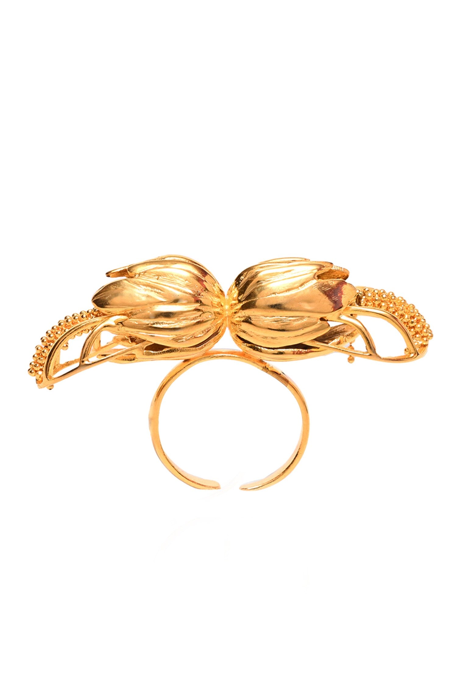 Flower Carved Cutwork Ring 