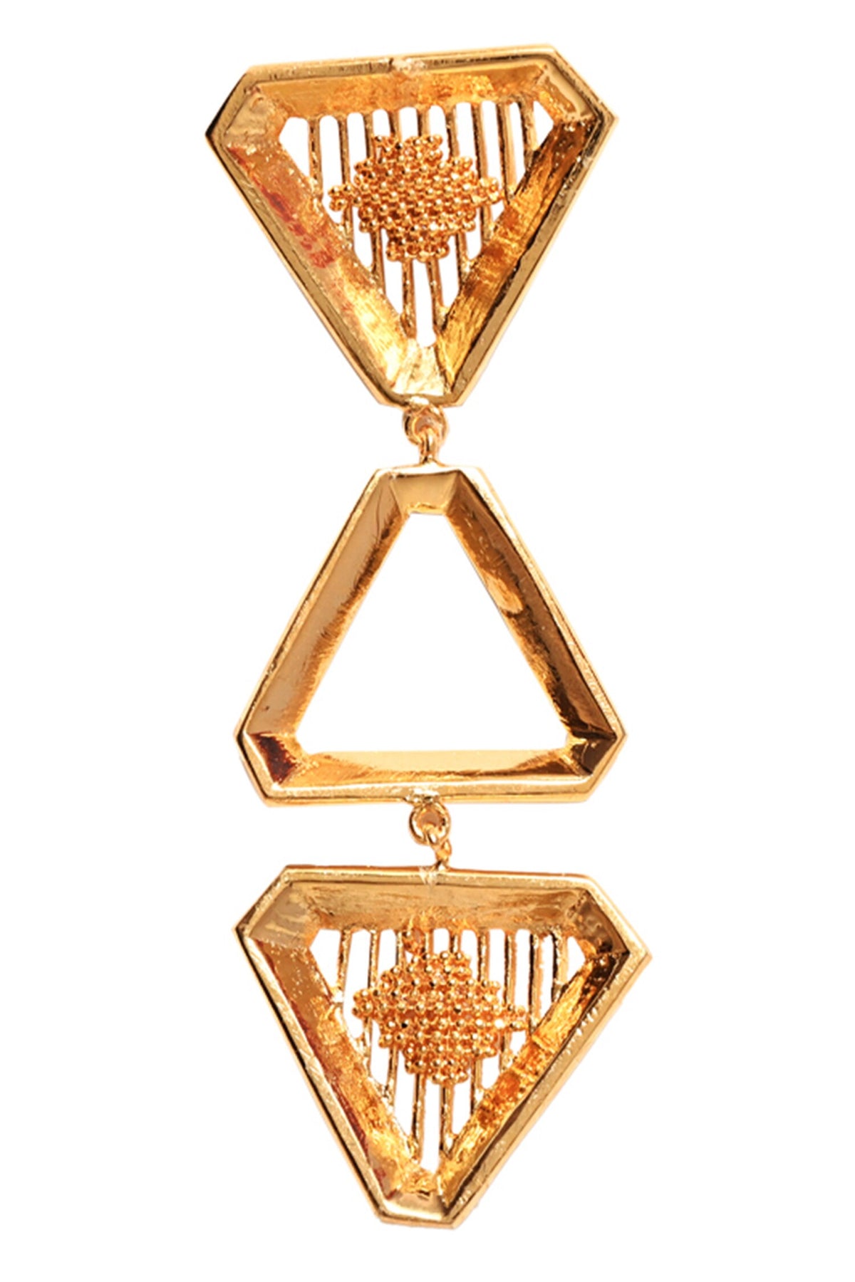 Triangle Carved Earrings 