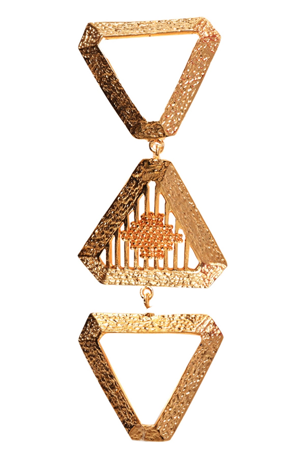Triangle Carved Earrings 