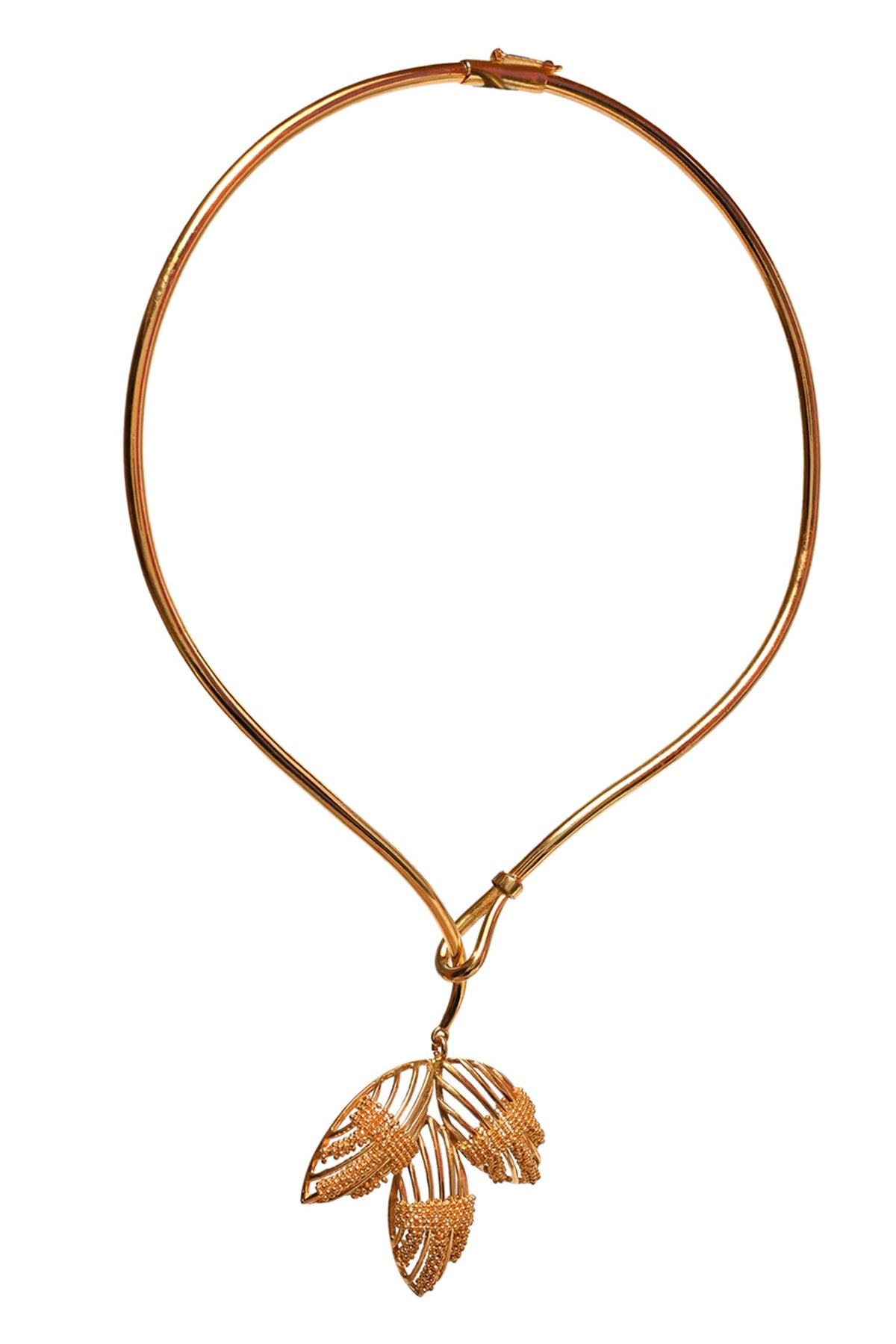 Glazing Leaf Flame Necklace 