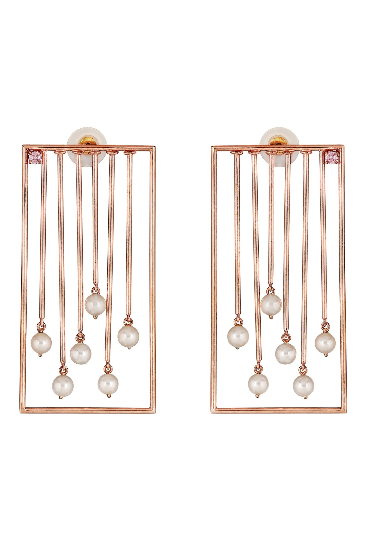 Nolana Pearl Frame Earrings 