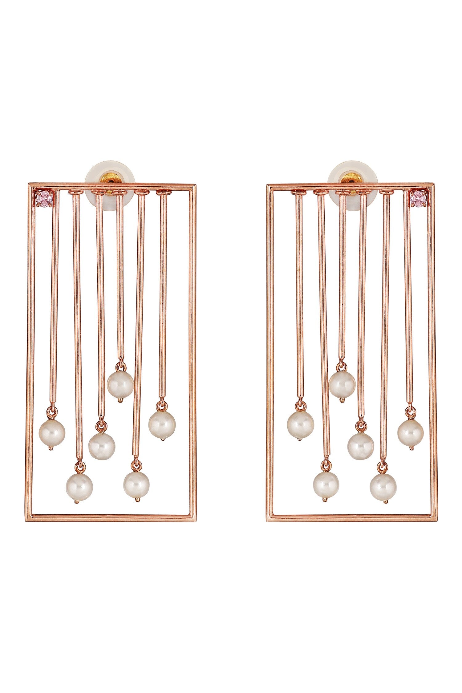 Nolana Pearl Frame Earrings 