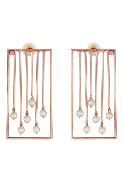 Nolana Pearl Frame Earrings 