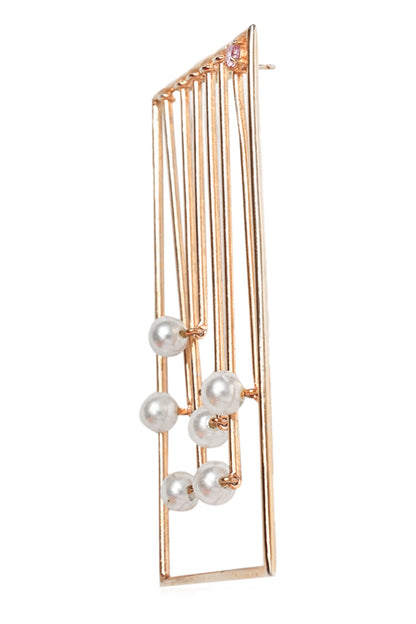 Nolana Pearl Frame Earrings 