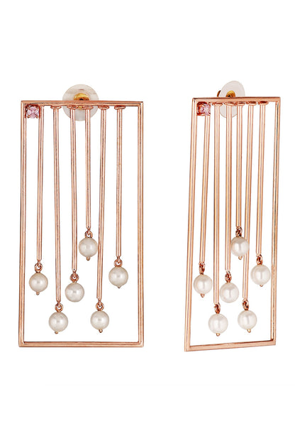Nolana Pearl Frame Earrings 