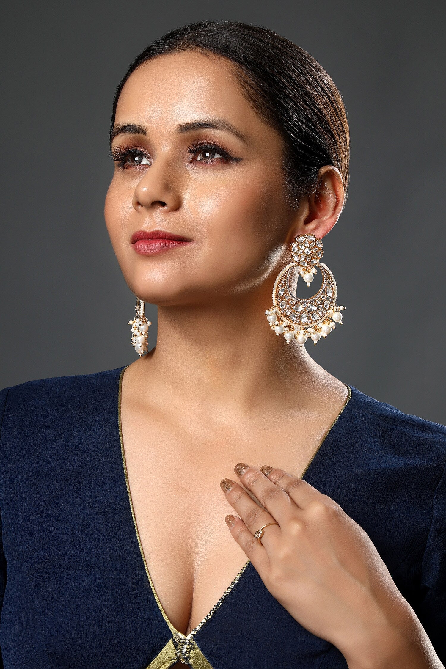 Embellished Chandbali Earrings 