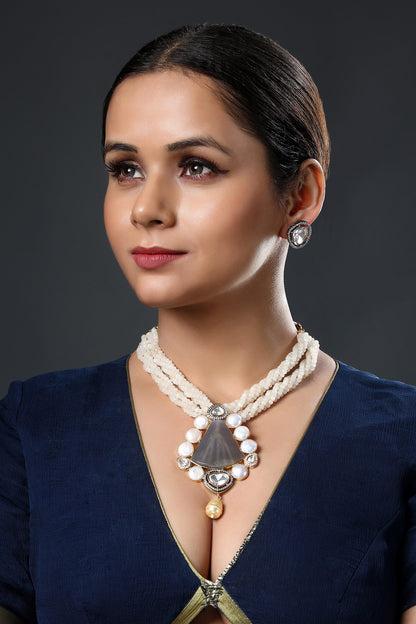 Embellished Choker Necklace Set 
