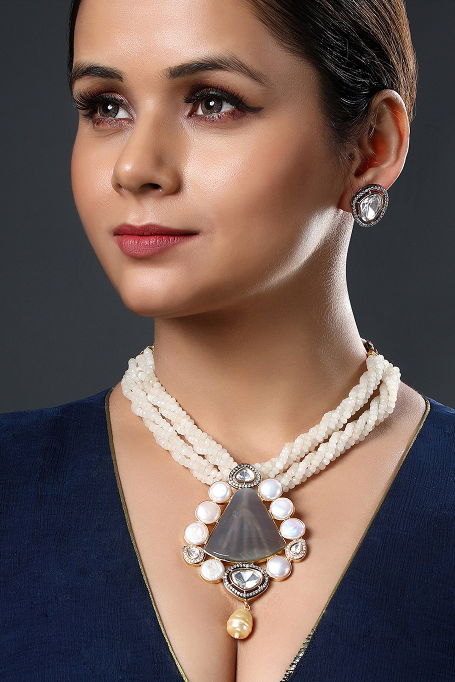 Embellished Choker Necklace Set 