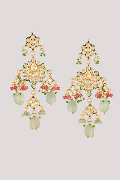Phool Bahar Kundan & Polki Studded Maharani Jewellery Set 