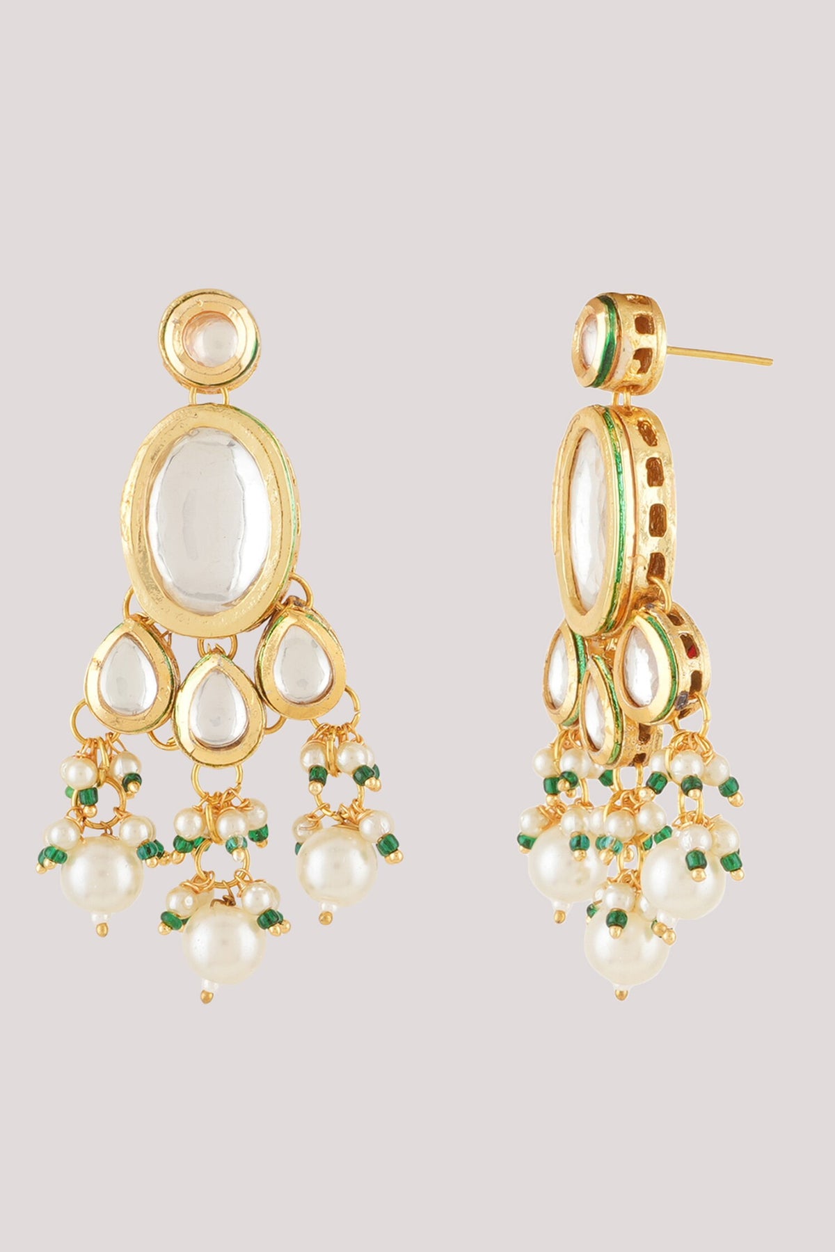 Globule Kundan & Polki Studded Jewellery Set 