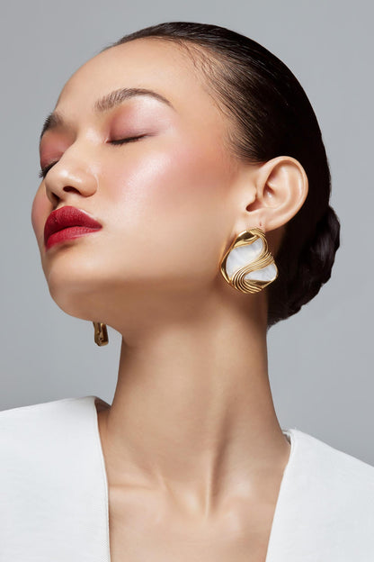 Amby Stone Embellished Stud Earrings 