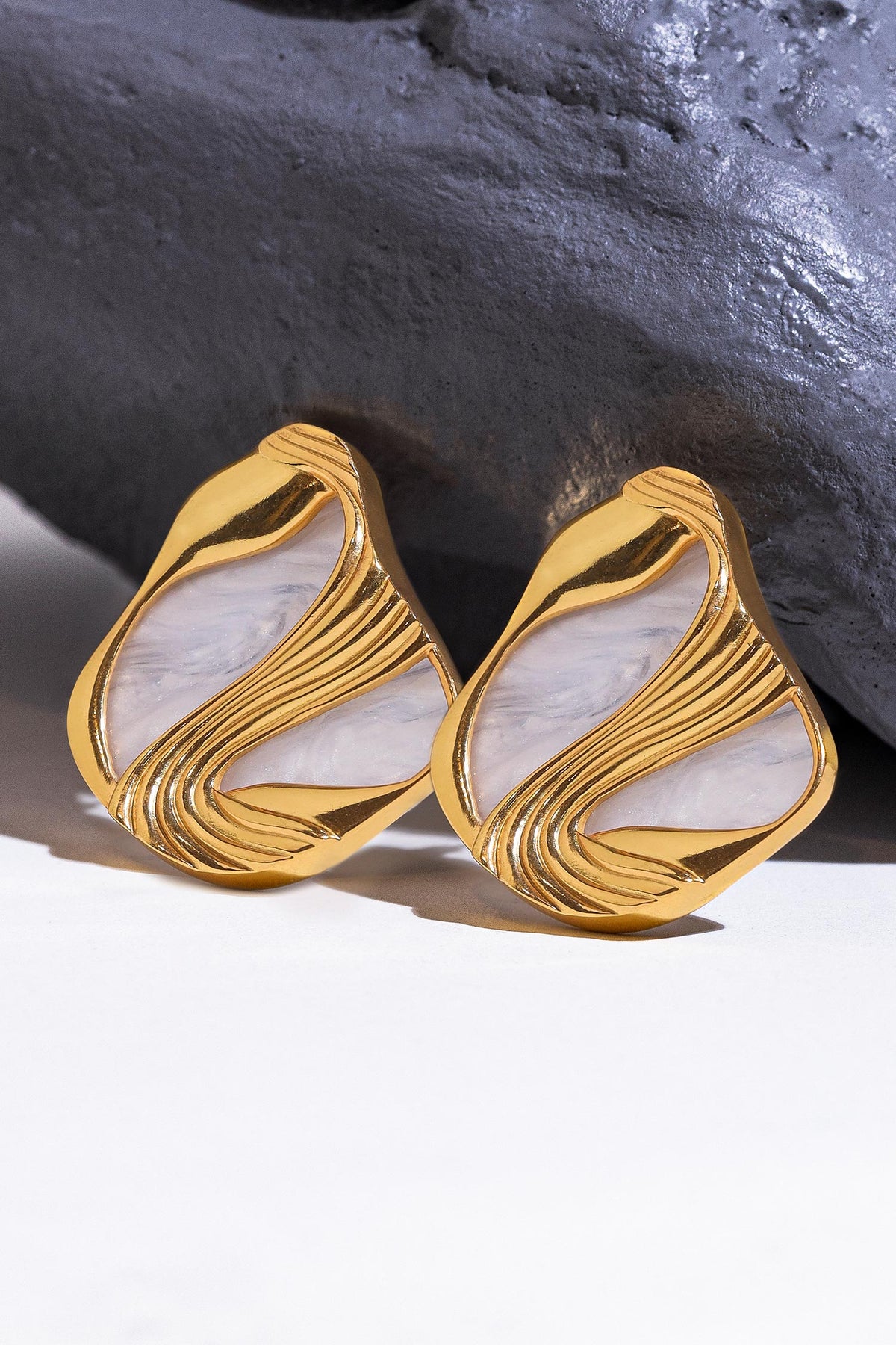 Amby Stone Embellished Stud Earrings 