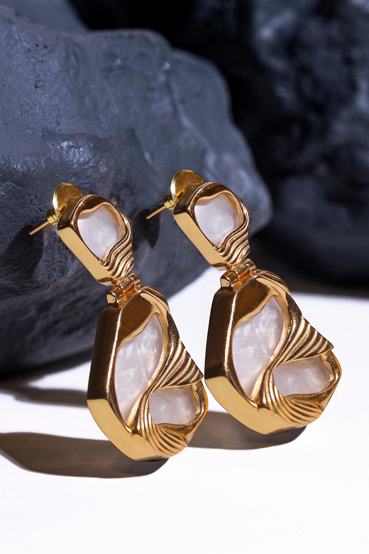 Mini Pret Stone Embellished Drop Earrings 