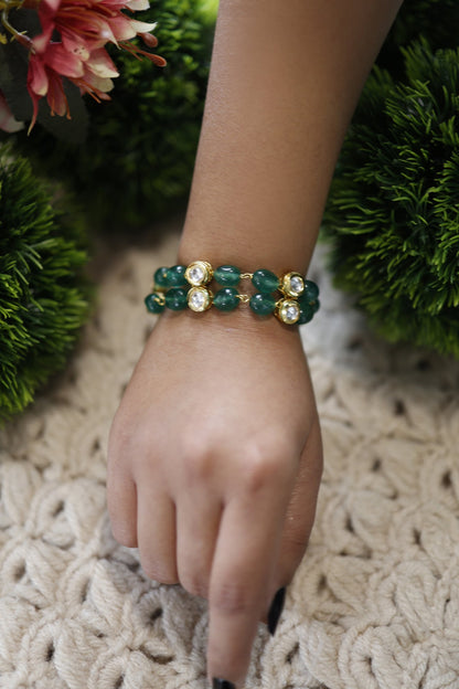Kundan Embellished Layered Bracelet 