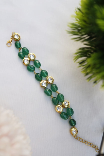 Kundan Embellished Layered Bracelet 