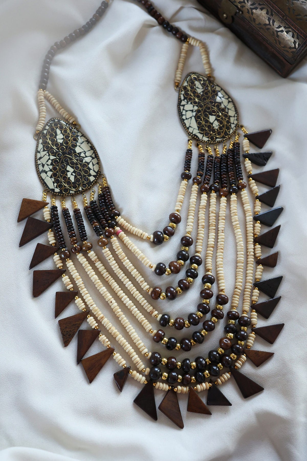 Prism Crest Multi Layered Long Necklace 