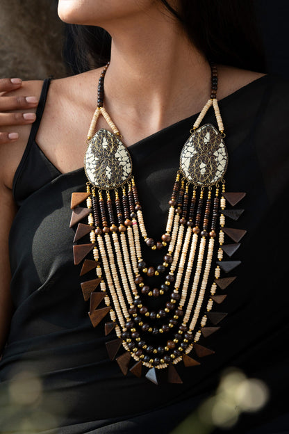 Prism Crest Multi Layered Long Necklace 