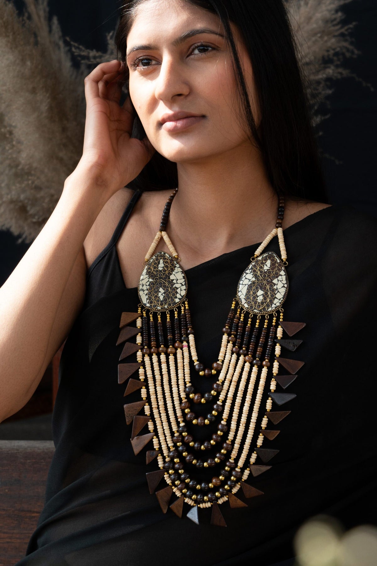 Prism Crest Multi Layered Long Necklace 