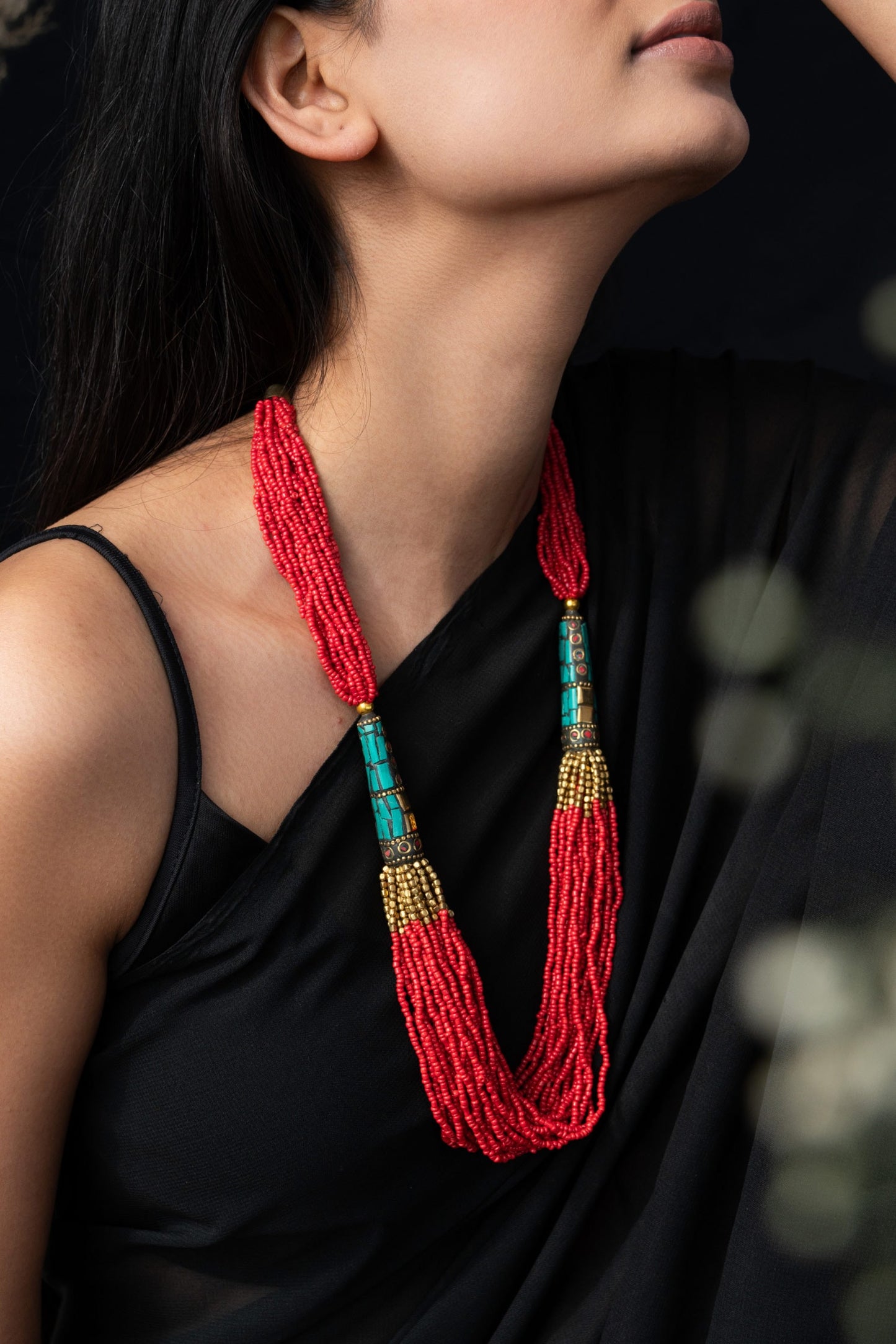 Multi Layered Beaded Bohemian Necklace 
