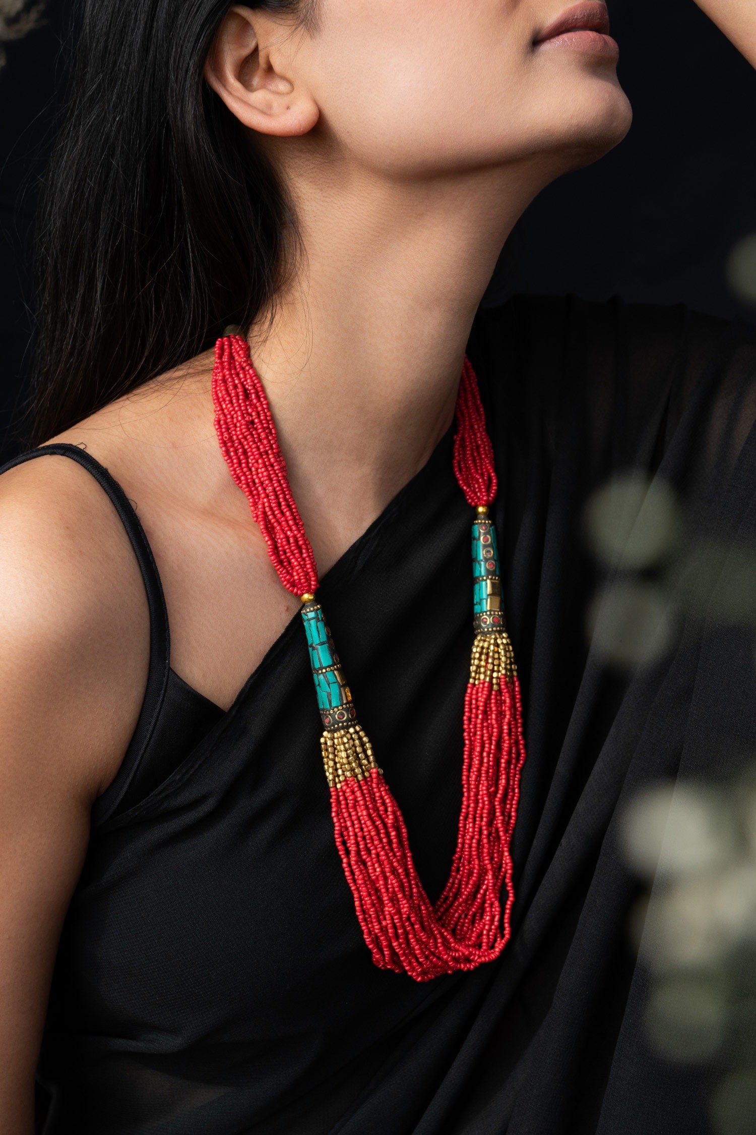Multi Layered Beaded Bohemian Necklace 