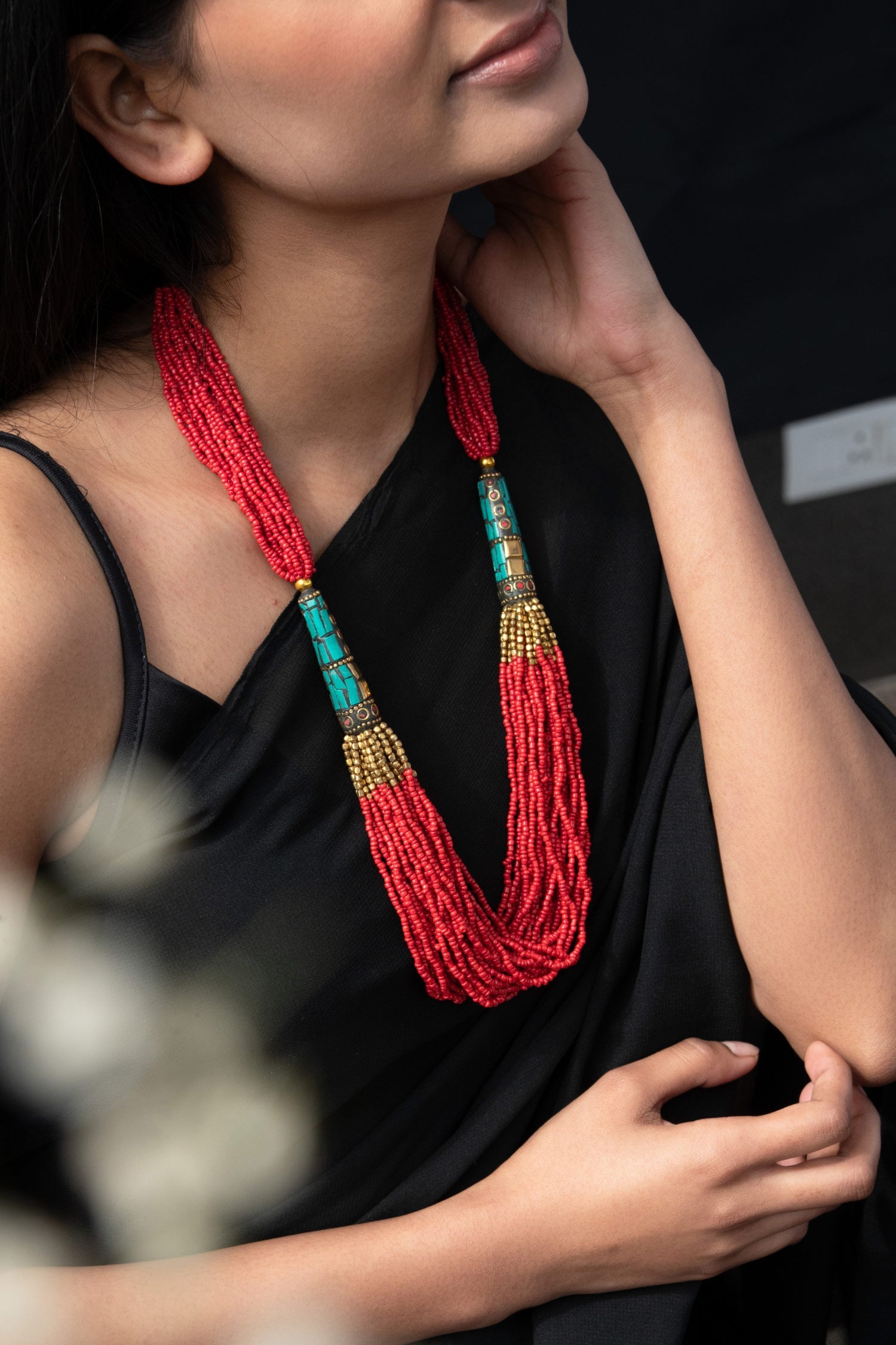 Multi Layered Beaded Bohemian Necklace 