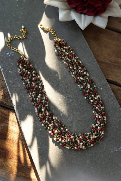 Multi Layered Beaded Necklace 