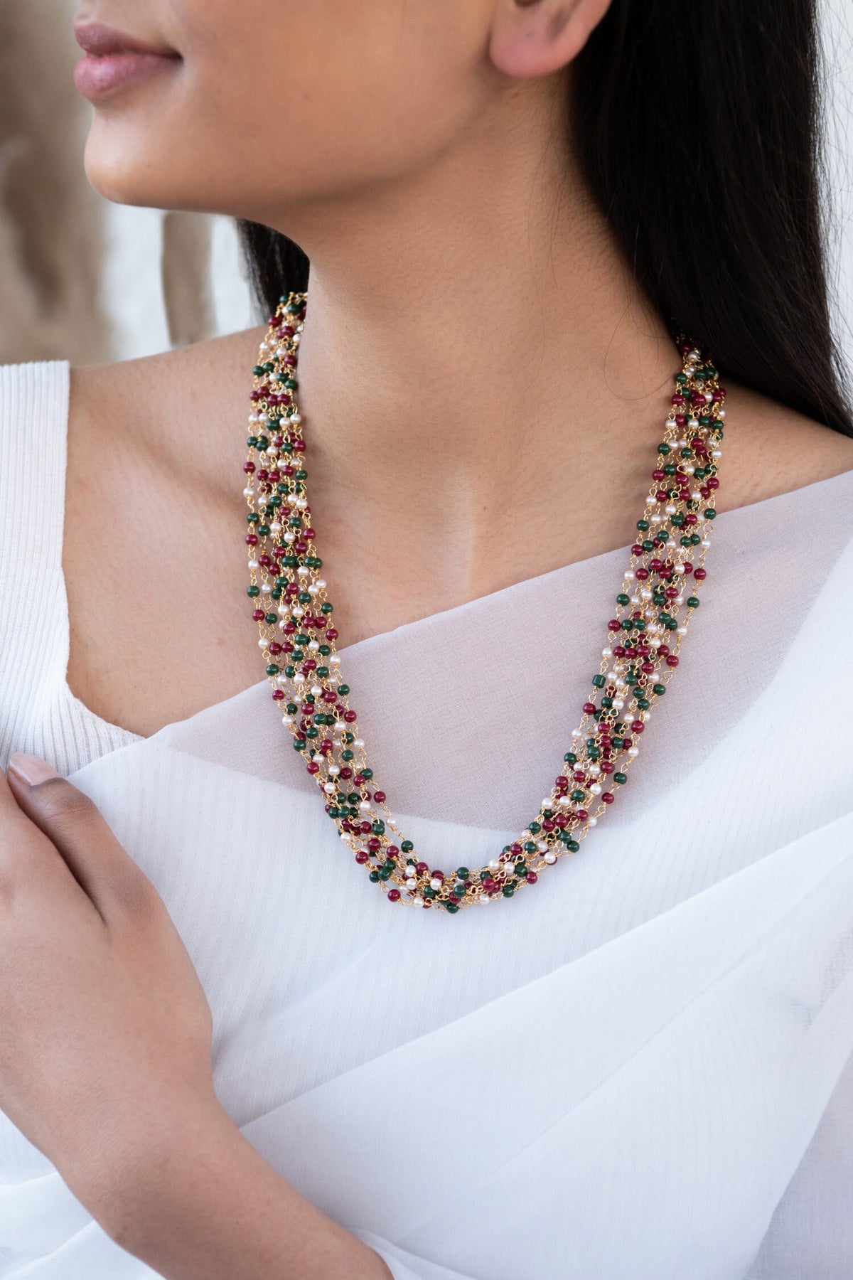 Multi Layered Beaded Necklace 