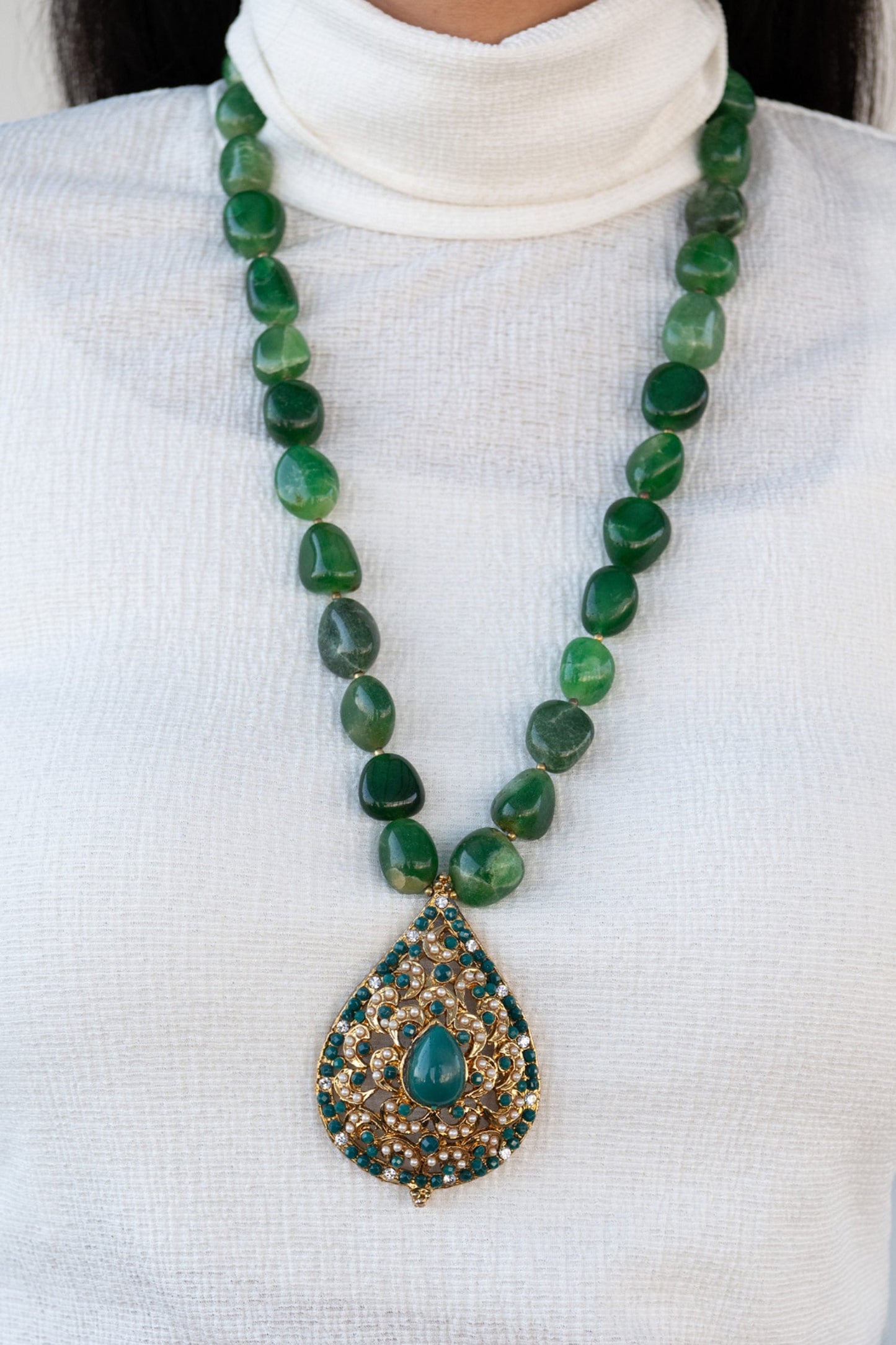 Tear Drop Pendant Necklace 