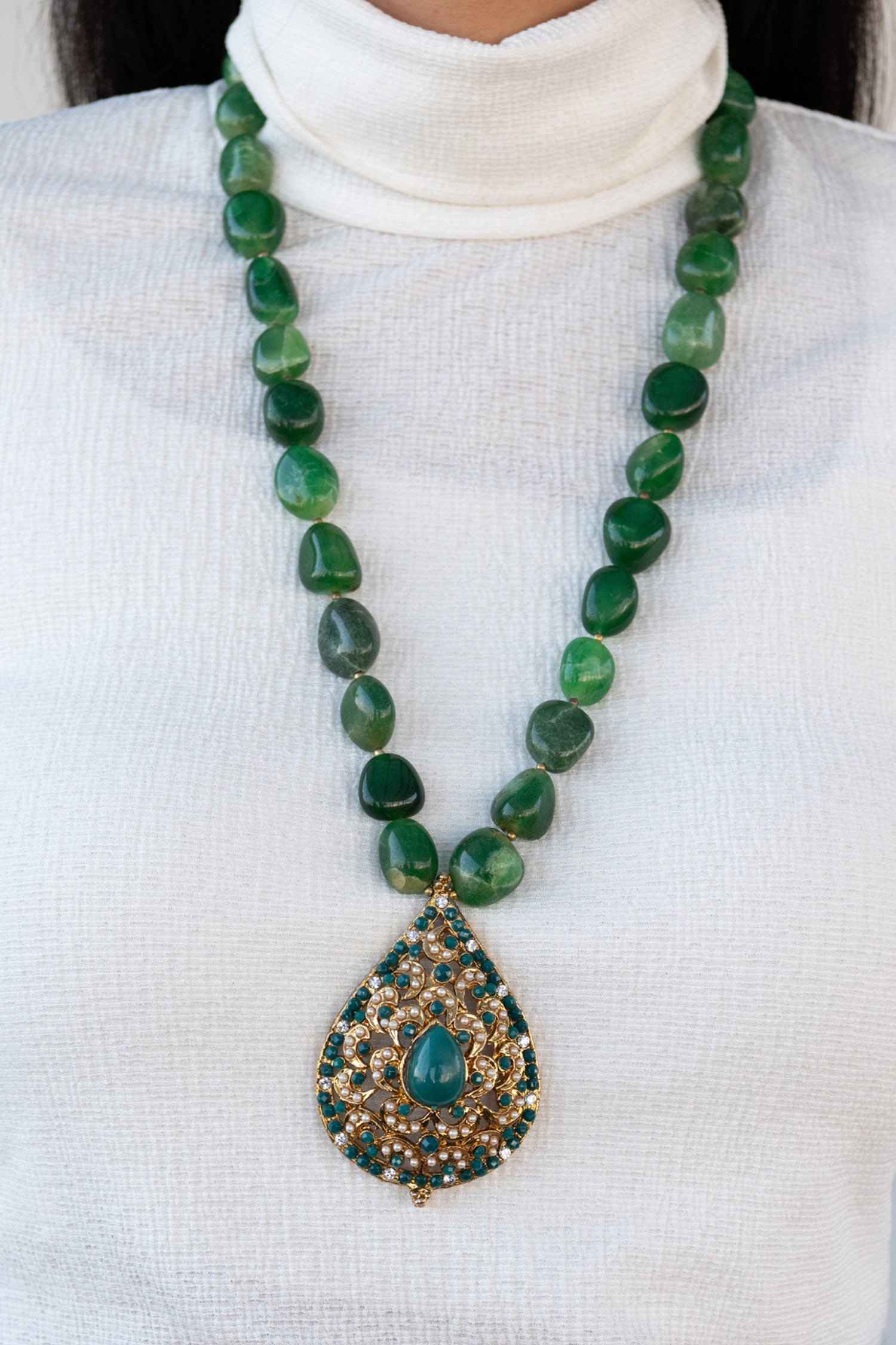 Tear Drop Pendant Necklace 