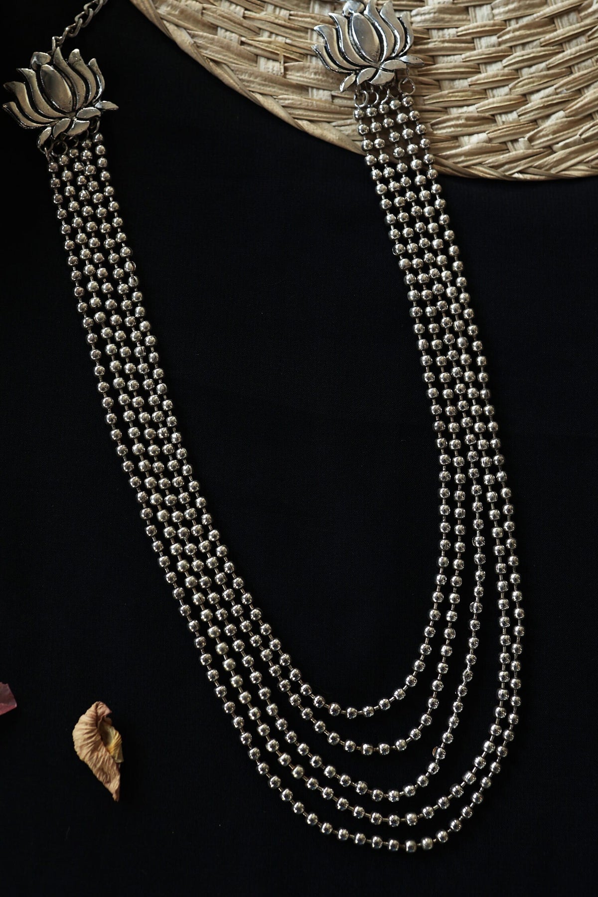 Metallic Beaded Bohemian Necklace 