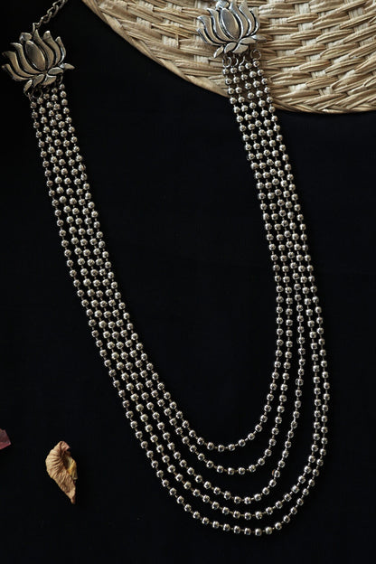 Metallic Beaded Bohemian Necklace 