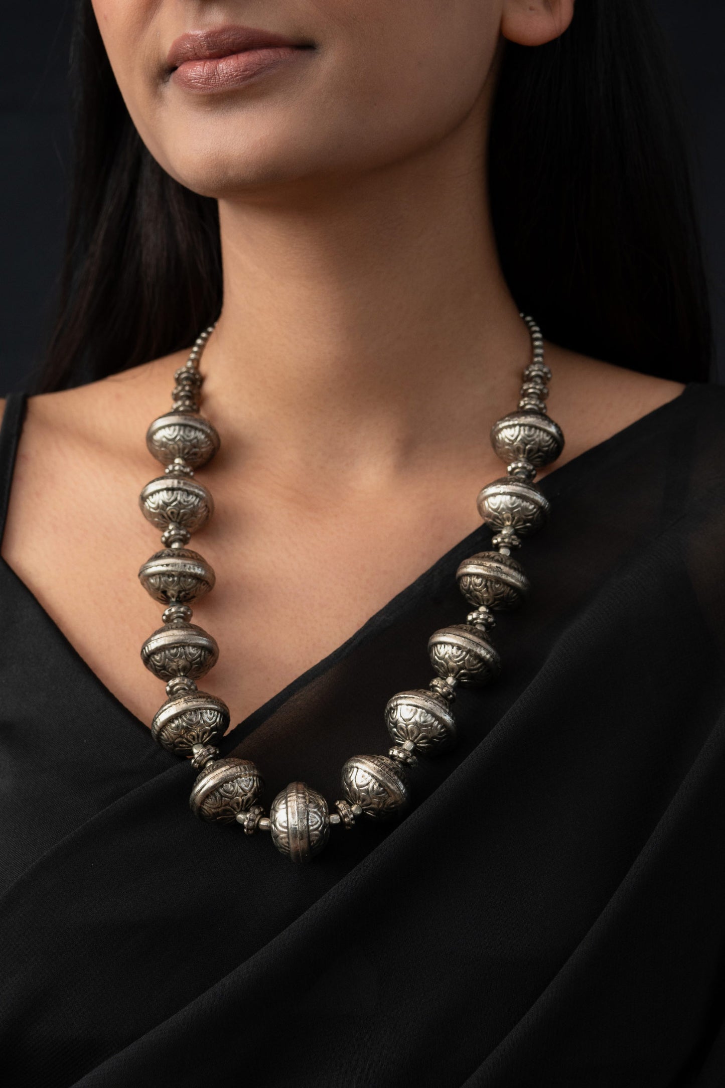 Patina Carved Necklace 