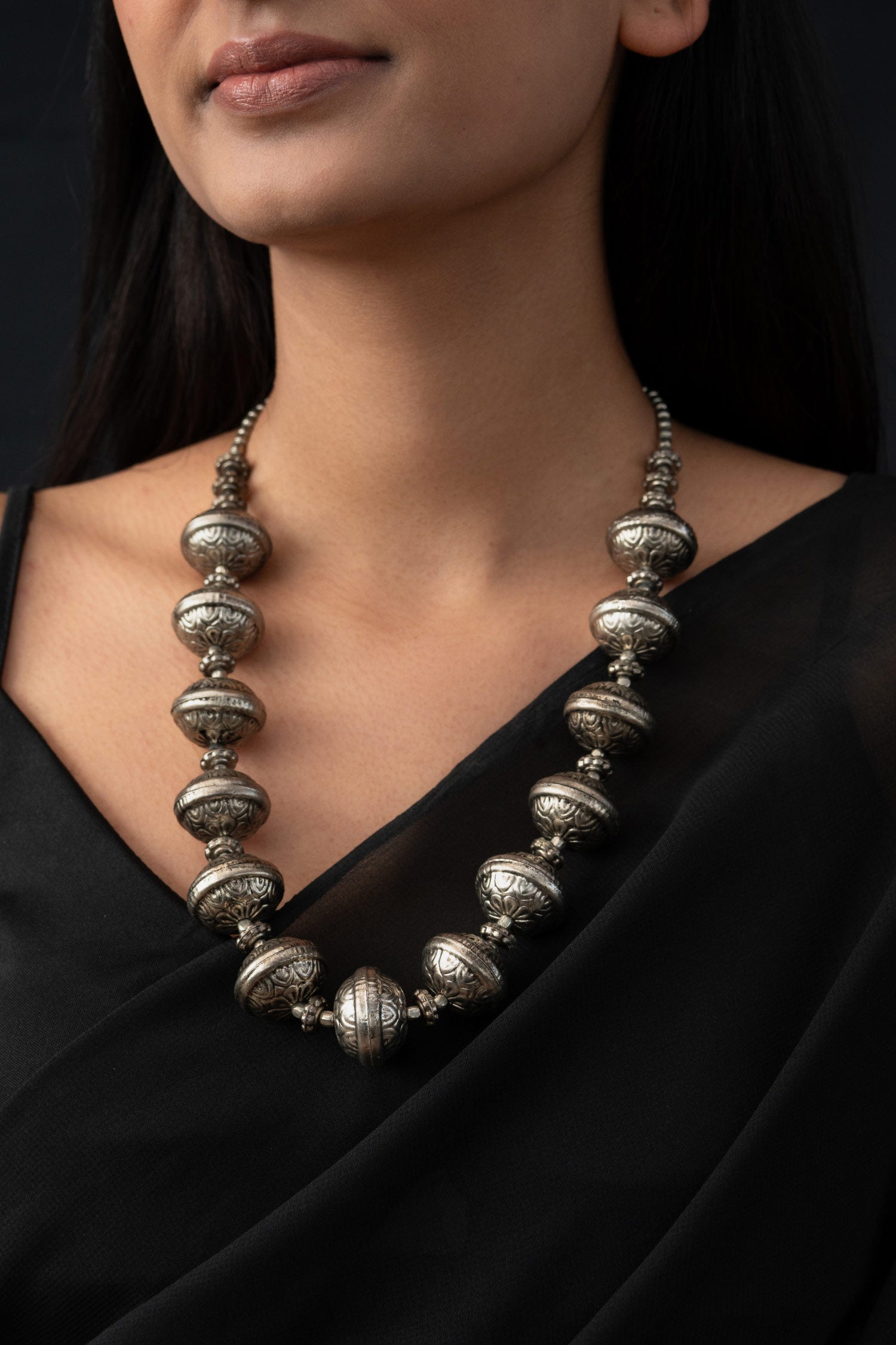 Patina Carved Necklace 