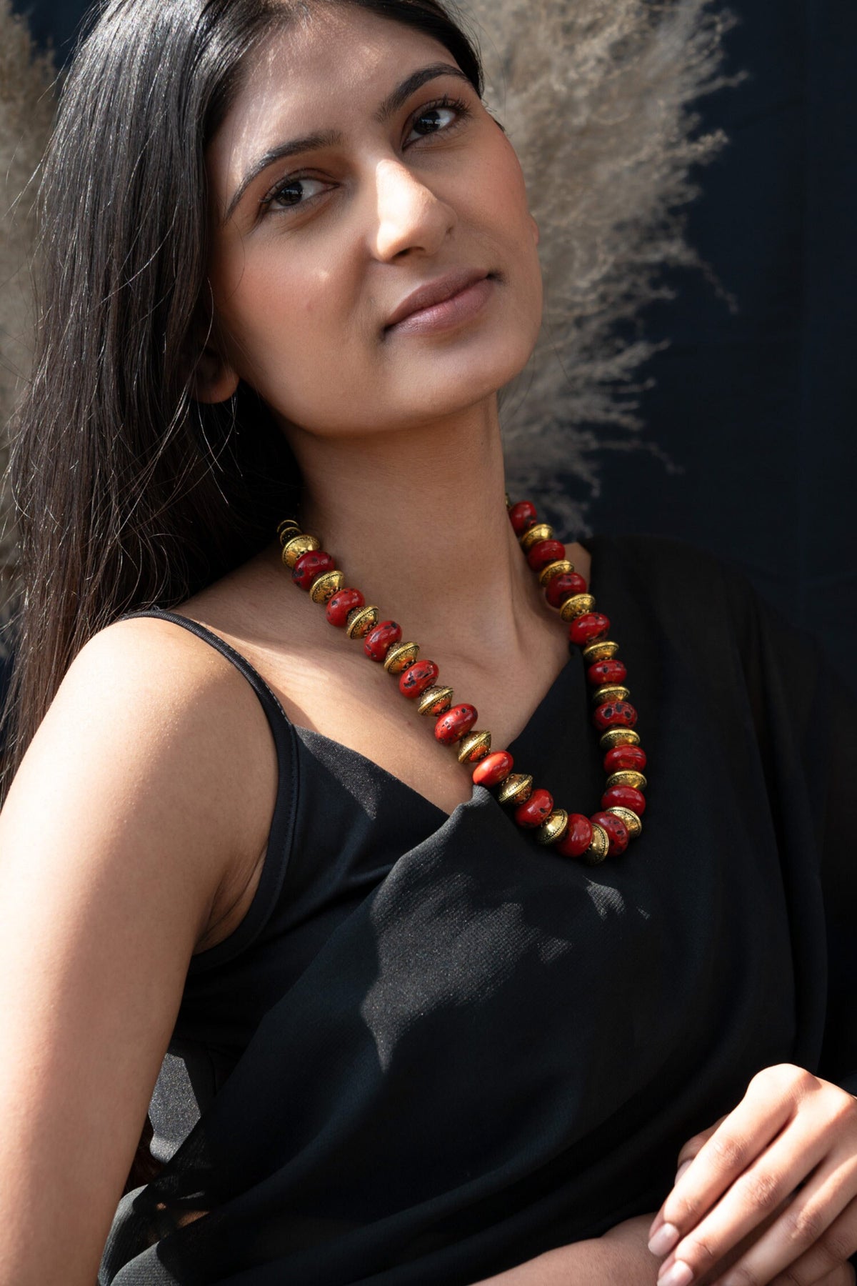 Bohemian Contrast Beaded Necklace 
