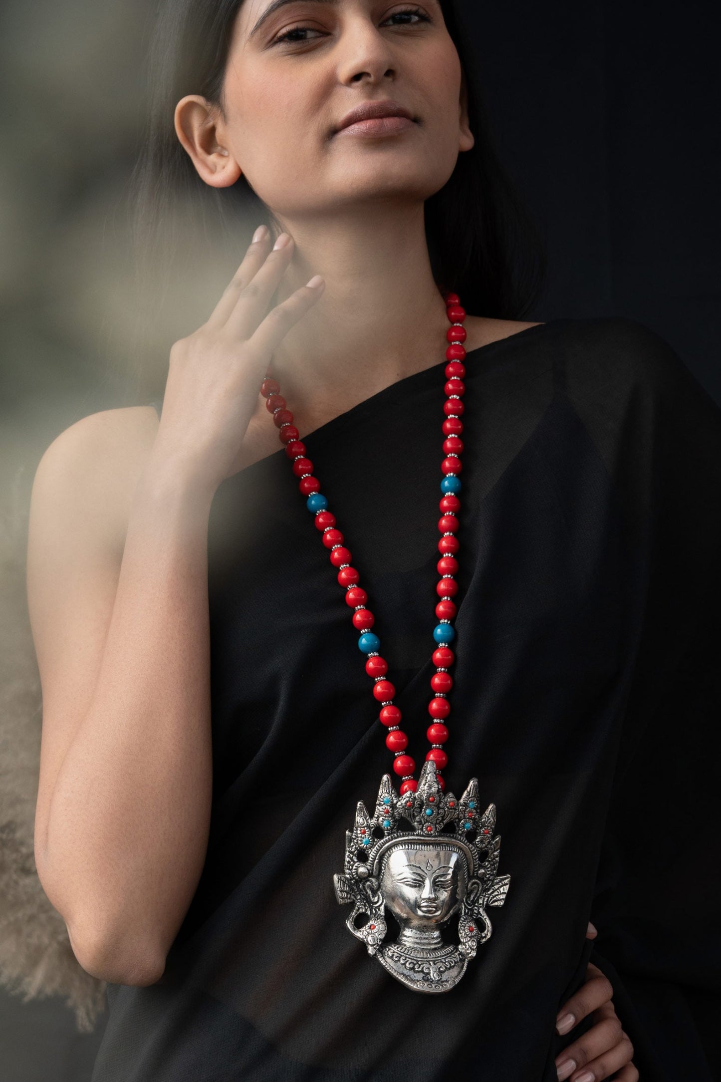 Buddha Carved Pendant Necklace 