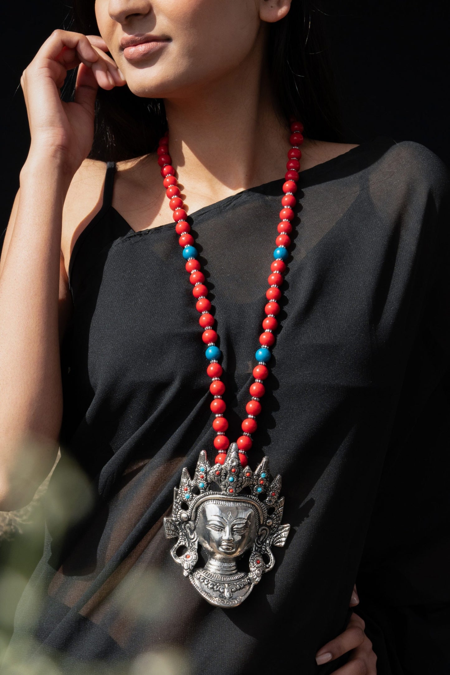 Buddha Carved Pendant Necklace 