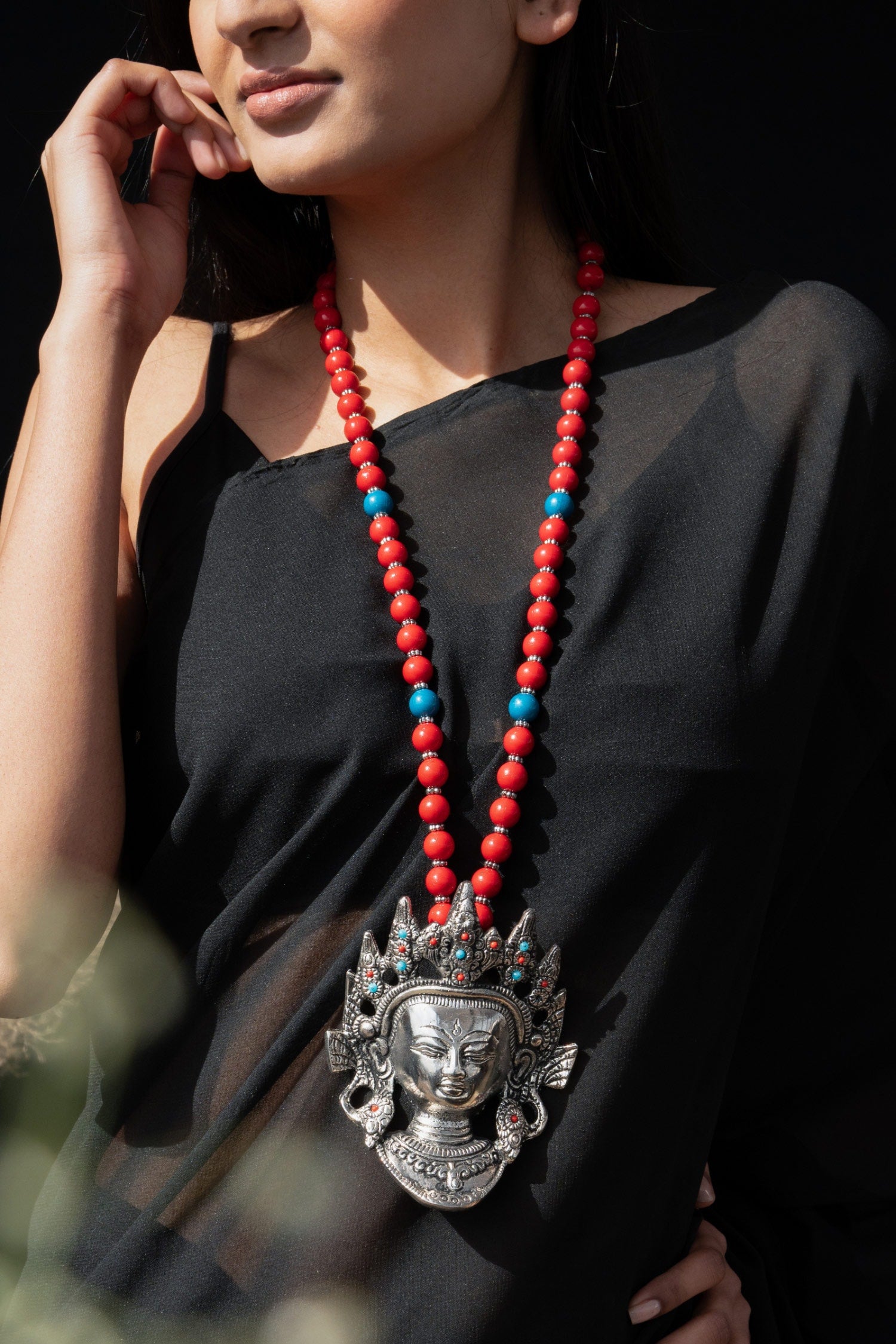 Buddha Carved Pendant Necklace 